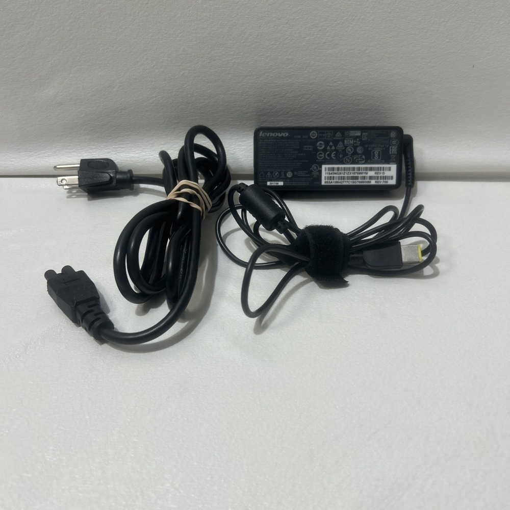 Genuine‎ Lenovo 65W 20V 3.25A ADLX65NCC3A YELLOW Flat TIP - Charger / AC Adapter